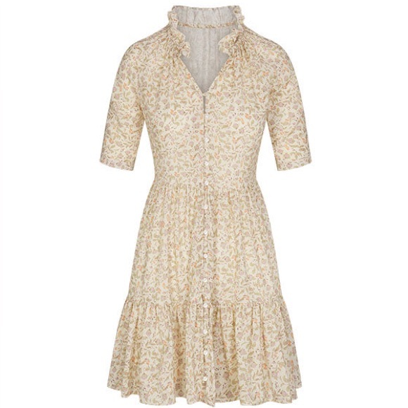 Floral Cream Mini Dress - Picture 4 of 13